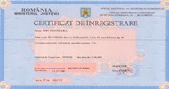 Certificat de inregistrare